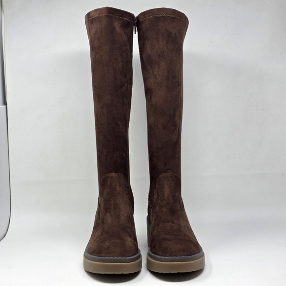 White Mountain Brown Marcella Boots Women’s Size 6.5 Riding Round Toe Mid Calf - Picture 3 of 9